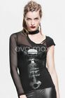 New Steampunk Women Skull Rock Top Gothic Short Sleeve Black T-shirts Casual Tee