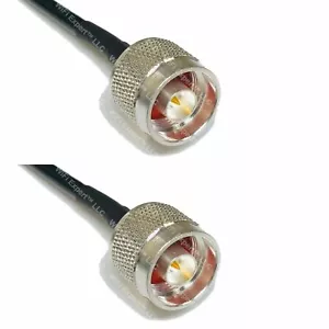 RG58 1-30' N TYPE MALE to N TYPE MALE Straight RF Pigtail Cable USA Assembled - Picture 1 of 1