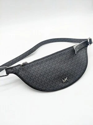 MICHAEL KORS Reversible leather slim belt bag /fanny pack -Black to Logo -S/M~ - Image 1 of 4