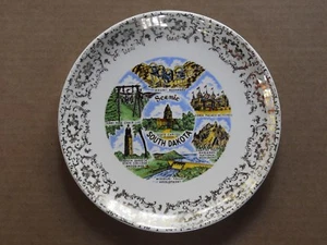 PLATO DE COLECCIONISTA DE PORCELANA DE 9" ESTADO DEL SUR DAKOTA CON MONTAJE EN PARED - Imagen 1 de 2