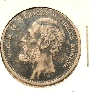 Svezia 1876/5 ST Corona KM 741 VF+ scuro - Foto 1 di 2
