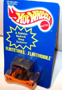 New ✰✰ Vintage FLINTSTONES FLINTMOBILE Hot Wheels DIECAST vehicle BRAND NEW MOC - Picture 1 of 3