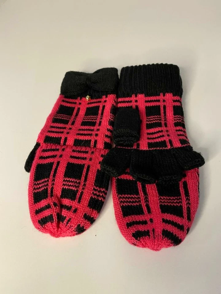 Guantes de texto Kate Spade negros/rosa Pop Top nuevos sin etiqueta Foto 1 de 1