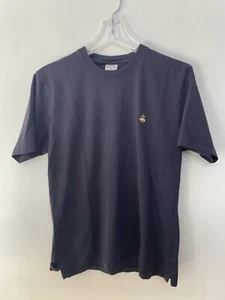 Brooks Brothers Classic 100% Cotton Black Logo Short Sleeve Mens T-Shirt Size M - Picture 1 of 8