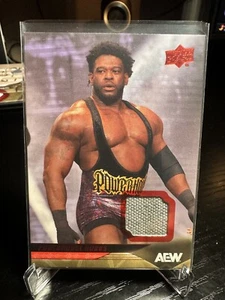 POWERHOUSE HOBBS 2025 AEW UPPER DECK MAT RED MEMORABILIA - Picture 1 of 2