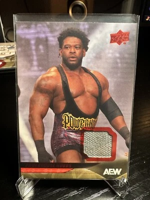 POWERHOUSE HOBBS 2025 AEW UPPER DECK MAT RED MEMORABILIA - Image 1 of 2