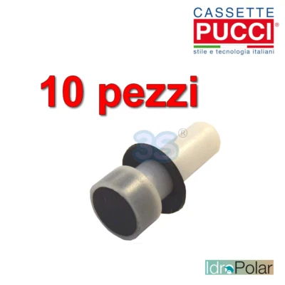 PUCCI PISTONCINO DI RICAMBIO PER GALLEGGIANTE CON GUARNIZIONE 10x5 mm - 10 PEZZI