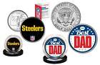 Best Dad - PITTSBURGH STEELERS 2-Coin Set Quarter & JFK Half Dollar NFL LICENSED