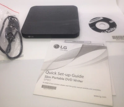LG Ultra Slim Portable DVD Writer - SP80 - Image 1 of 4