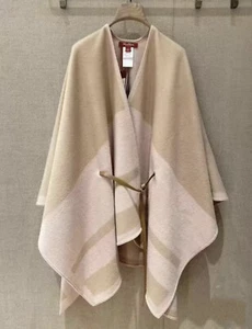 Max Mara Beige Camel Wool Belted Cape Poncho Jumper Jacket ONE SIZE - Picture 1 of 8