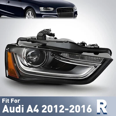 HID/Xenon Headlight For 2013-2016 Audi A4 w/o Bulb w/o AFS Right Passenger Side Foto 1 de 2