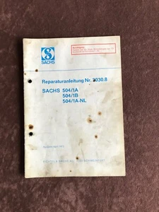 Reparaturanleitung Sachs 504 /1A B NL  1973 Hercules DKW Zweirad Union Victoria - Bild 1 von 3
