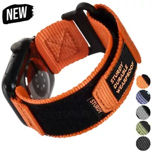 Rugged Nylon Loop Band Strap For Apple Watch Ultra 2 49mm 10 9 8 7 6 5 4 3 2 SE - Picture 1 of 44