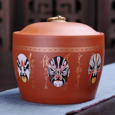 Tea Caddy For Loose Tea Small Tea Canister With Lid Yixing Zisha Storage Jar New - Image 1 of 4