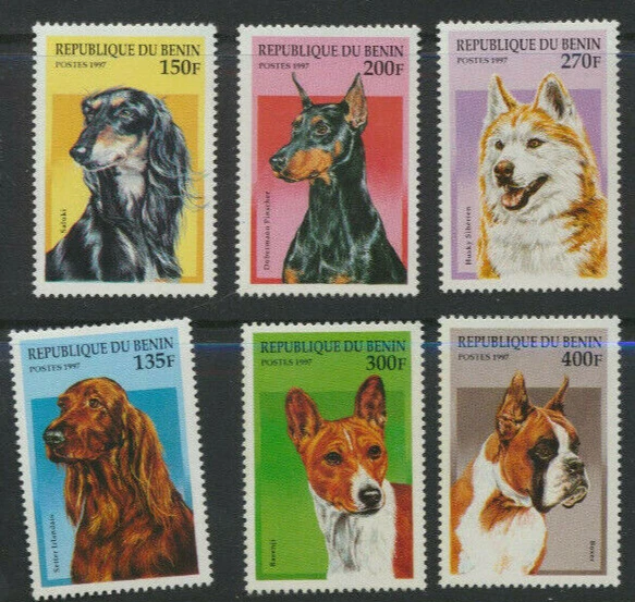 Benin DOGS 1997 como nuevo NH juego completo de seis #980 - 985 Foto 1 de 1