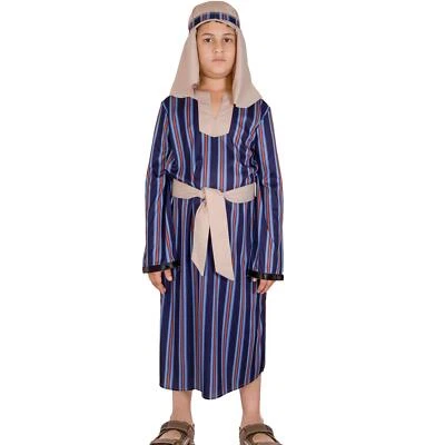 Kids Boys Xmas Nativity Shepherd Townspeople Joseph Costume Villager Costume - Image 1 of 3
