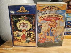 The Secret of NIMH 1 & 2 Timmy To The Rescue VHS MGM/UA, Clam Shell, Kids Movies - Picture 1 of 4