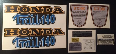 Juego completo de calcomanías de cuadro Honda CT70 K4 estilo "Trail 140", gráficos, azul Foto 1 de 4