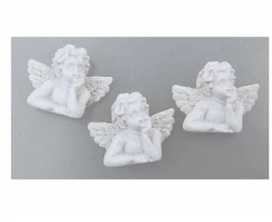 6 Stk Schutzengel Dekoengel weiss Herbstdeko Weihnachtsdeko Engelbüste Putte - Bild 1 von 1