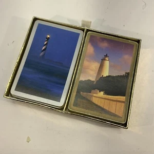 Vintage Kongress Spielkarten 2 Decks Außenbanken OBX Hatteras Ocracoke Etui - Bild 1 von 5