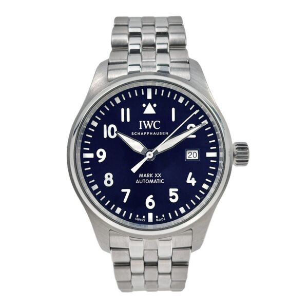 IWC Pilot’s Watch Mark XX Stainless Steel Blue Dial 40mm IW328204 Box And Paper