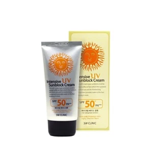 Original 3W CLINIC Intensive UV Sunblock Cream 70ml SPF50 + PA +++ DHL EXPRESS - Picture 1 of 7