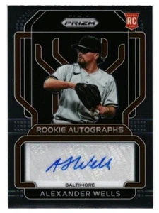 Prizm #Ra-Aw 2022 - Alexander Wells - Tarjeta de novato autografiada - Orioles - Imagen 1 de 2