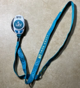 Raro Super Bowl 54 Opening Night Souvenir 2020 SBLIV LANYARD Radio LIV NFL MIAMI - Foto 1 di 5