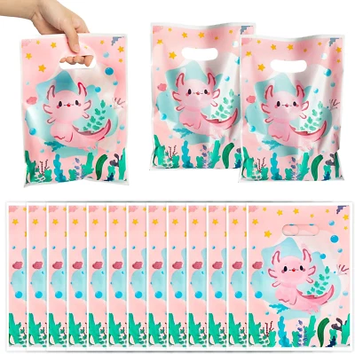 50Pcs Axolotl Party Favor Bags Amphibian Themed Waterproof Goodie Bag with Die C - Image 1 of 4