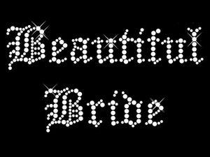 Hierro Sobre Diamante Boda Transferencia Estrás Motivo "Hermosa Novia" Estilo - 3 - Imagen 1 de 1