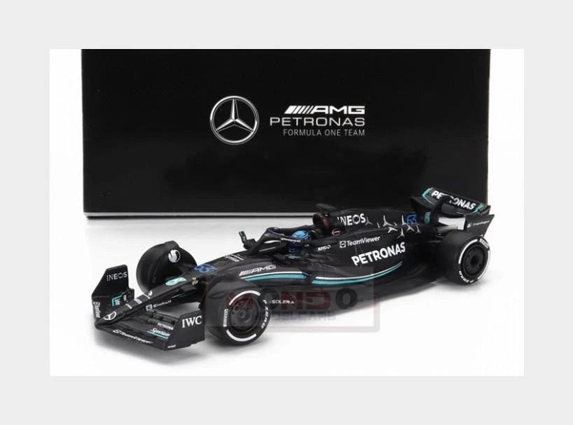 1:64 SPARK Mercedes Gp F1 W14 #63 Season 2023 George Russel Matt Black Y280 - Immagine 1 di 2