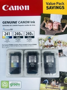 Paquete combinado de papel fotográfico brillante Canon + 2 x 240XL negro y 1 x tinta CL241XL - Imagen 1 de 5