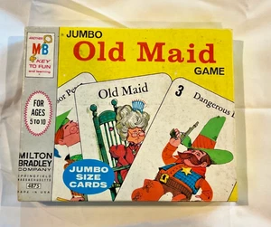 Vintage 1968 Old Maid Jumbo Card Game Milton Bradley 4875 Complete - Picture 1 of 13