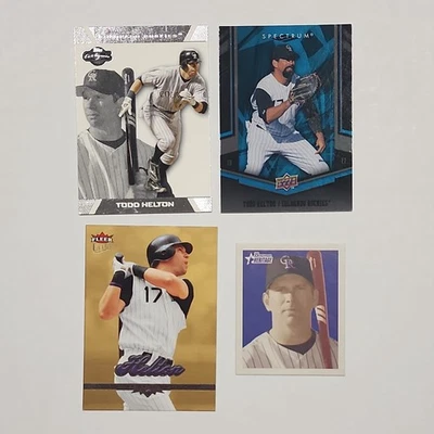 (8) Todd Helton Lot Topps Bowman Upper Deck Spectrum Artifacts Fleer Ultra - Image 1 of 4