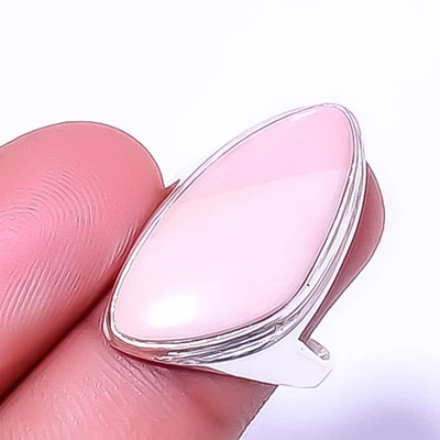 Ópalo Rosa - Anillo Australia Plata de Ley 925 Hecho a Mano s.9 R7569-31 Foto 1 de 4