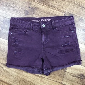 Pantaloncini corti donna Vanilla Star taglia 11 vita media midi viola scuro effetto invecchiato - Foto 1 di 6