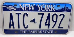 vintage New York NY The Empire State ATC 7492 auto car license plate tag - Picture 1 of 5