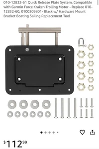 010-12832-61 Quick Release Plate Comp W/Garmin Force Kraken Trolling Motor - Picture 1 of 6