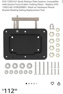 010-12832-61 Quick Release Plate Comp W/Garmin Force Kraken Trolling Motor - Image 1 of 4