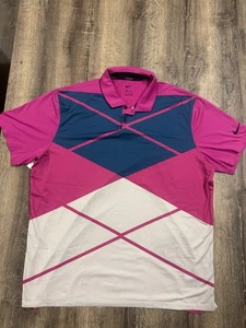 Nike Dri-FIT Golf Poloshirt Herren Vapor Argyle Cutaway DH0609-621 Größe XL - Bild 1 von 6