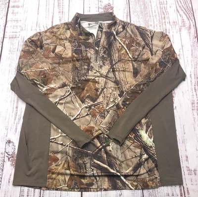 Real Tree Camoflage Pull Over Wind Breaker Mens Sz. XL Long Sleeve Hunting - Image 1 of 4