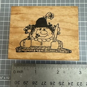 D0, Judith 1993 Briefmarken Gummistempel, Hungrige Dame Vintage unbenutzt - Bild 1 von 4