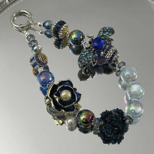 Blue Bumblebee Premium Luxury Phone Bling Chain / Charm - Photo 1 sur 7