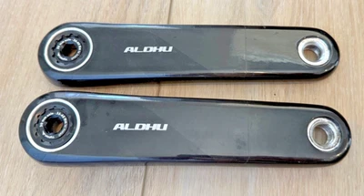 Braços de manivela de carbono Rotor Aldhu - Preto - 175mm - Estrada / Cascalho / Triatlo / TT - Imagem 1 de 4