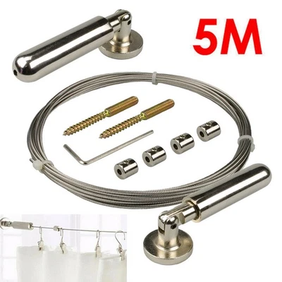5M Seilspanngarnitur Seilspannsystem Gardinenseil Seilsystem Drahtseil Spannset - Bild 1 von 4
