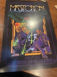 Mastodon Oakland Poster 2012 Chanks  - Picture 1 of 4