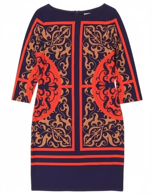 JOSEPH RIBKOFF Womens Sheath Dress UK 14 Medium  Navy Blue Paisley DQ19 - Image 1 of 4