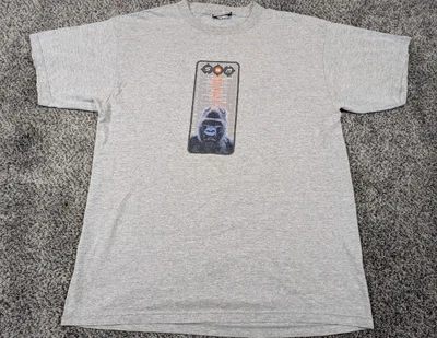 Camisa SOM Gorilla Para Hombres Extra Grande Gris Gráfico Ondas Sonoras Ciencia Novedad Camiseta Foto 1 de 4
