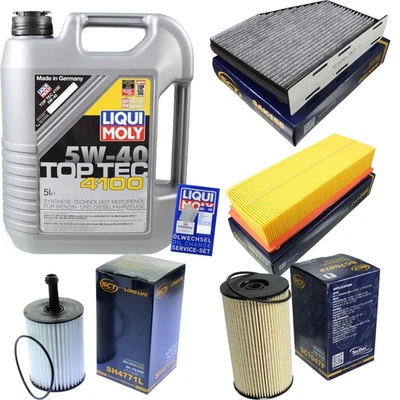 LIQUI MOLY, SCT GERMANY KIT INSPECCIÓN FILTRO LIQUI MOLY ACEITE 5L 5W-40 VW Passat Variant 3C5 2.0 TDI