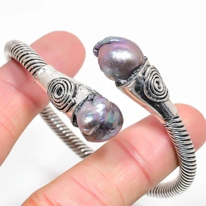 Pulsera étnica ajustable Natural River Pearl d124 - Imagen 1 de 6